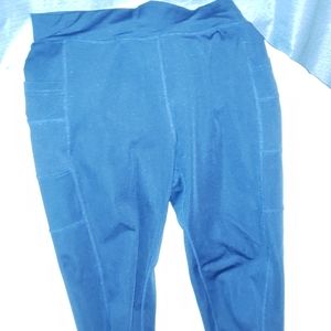 Navy blue high rise pocket popfit leggings